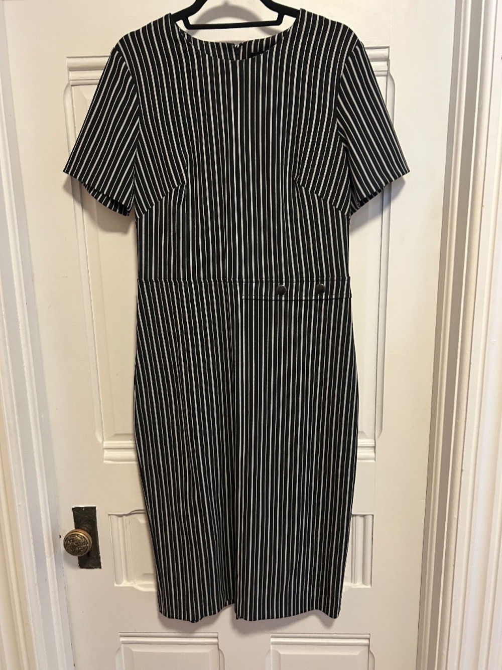 Banana Republic Striped Structured Midi Dress